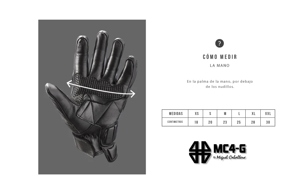 COMO TOMAR MEDIDAS PARA LOS GUANTES DE MOTO